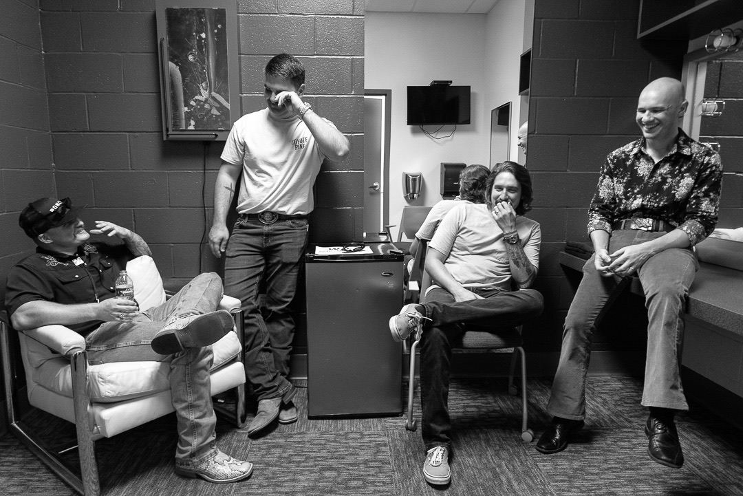 Green room before the show